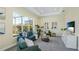 Relaxing living room with large window and TV at 16511 Cornwall Ln, Bradenton, FL 34202