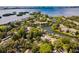 Aerial perspective showcasing the community's waterfront location at 1704 Pelican Cove Rd # T138, Sarasota, FL 34231