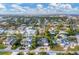 Wide aerial view of a neighborhood with waterfront homes at 1739 Shelburne Ln, Sarasota, FL 34231