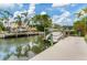 Private boat dock on a calm waterway at 1739 Shelburne Ln, Sarasota, FL 34231