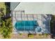 Aerial view showing a refreshing pool and spa at 1743 Pinyon Pine Dr, Sarasota, FL 34240