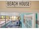 Relaxing screened porch with seating and tropical decor at 300 Coral Rd, Venice, FL 34293