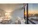 Ocean view from bedroom sitting area at sunset at 565 Sanctuary Dr # A203, Longboat Key, FL 34228