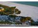 Beach, playground and parking area from above at 640 Venice Ln, Sarasota, FL 34242