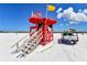Lifeguard stand on Siesta Key beach at 640 Venice Ln, Sarasota, FL 34242