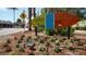 Siesta Key Village entrance sign with flowers at 640 Venice Ln, Sarasota, FL 34242
