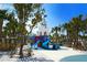 Siesta Key Village playground with castle theme at 640 Venice Ln, Sarasota, FL 34242