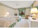 Bright guest bedroom with twin beds, ample light, and backyard view at 7323 Oak Moss Dr # 42, Sarasota, FL 34241