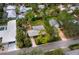 An aerial view showcasing a single-Gathering house nestled in a vibrant neighborhood at 930 Pomelo Ave, Sarasota, FL 34236