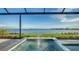 Relaxing spa with a fountain and water views at 1206 Blue Shell Loop, Sarasota, FL 34240