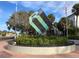 Modern public art installation featuring a large cube sculpture at 1630 29Th St, Sarasota, FL 34234