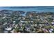 Aerial view showcasing home's waterfront location and neighborhood at 1714 Irving St, Sarasota, FL 34236