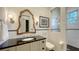 Modern bathroom with a vanity, toilet, and walk-in shower at 1714 Irving St, Sarasota, FL 34236