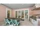 Outdoor kitchen with built-in grill, and seating for six at 1714 Irving St, Sarasota, FL 34236