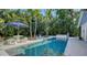 Refreshing pool with ample lounge chairs and seating area at 1714 Irving St, Sarasota, FL 34236