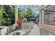 Enjoy the tranquil pool area with a hanging chair and fire pit at 1714 Irving St, Sarasota, FL 34236