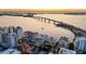 Aerial view of waterfront community at sunset at 188 Golden Gate Pt # 202, Sarasota, FL 34236