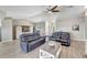 Spacious living area with vaulted ceiling, and comfortable seating at 2287 Bayshore Rd, Nokomis, FL 34275