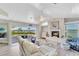 Living room with access to patio and pool area at 2287 Bayshore Rd, Nokomis, FL 34275