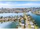 Aerial view of waterfront home and community at 445 115Th Ave, Treasure Island, FL 33706