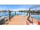 Private dock with boat lift and waterfront access at 445 115Th Ave, Treasure Island, FL 33706