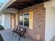 Brick entryway with decorative bench at 4514 103Rd W St, Bradenton, FL 34210