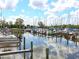 Picturesque marina view with numerous sailboats docked, reflecting on the calm water at 1000 Dartmouth Dr, Bradenton, FL 34207
