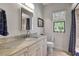 Bathroom with single vanity, toilet and shower/tub combo at 2139 Hawthorne St, Sarasota, FL 34239