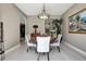 Elegant dining room with round table and chandelier at 2139 Hawthorne St, Sarasota, FL 34239