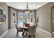 Dining room with pool view and chandelier at 2139 Hawthorne St, Sarasota, FL 34239