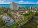 Aerial view of waterfront home near the ocean at 4817 Ocean Blvd, Sarasota, FL 34242