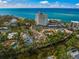 Aerial view of waterfront home near the ocean at 4817 Ocean Blvd, Sarasota, FL 34242