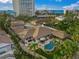 Beachfront property with private pool, tiki hut, and ocean views at 4817 Ocean Blvd, Sarasota, FL 34242