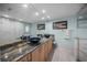 Elegant bathroom with double sinks, large shower, and marble at 4817 Ocean Blvd, Sarasota, FL 34242