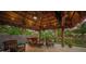 Covered patio with wicker seating, perfect for relaxing and enjoying the outdoors at 4817 Ocean Blvd, Sarasota, FL 34242