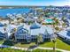 Aerial view of the property and community pool at 1341 Siesta Bayside Dr # 1341-B, Sarasota, FL 34242