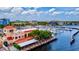 Aerial view of a waterfront restaurant and marina with boats at 1524 2Nd E Ave, Bradenton, FL 34208