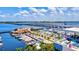 Aerial view of a marina with boats and waterfront restaurants at 1524 2Nd E Ave, Bradenton, FL 34208
