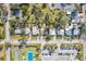Wide aerial view of neighborhood and tennis court at 1524 2Nd E Ave, Bradenton, FL 34208