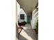 Inviting entryway with teal door and small courtyard at 226 Lakewood Dr # 226, Bradenton, FL 34210