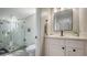Bathroom with walk-in shower and modern vanity at 269 Pine Ranch Trl, Osprey, FL 34229