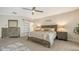 Bright bedroom with a barn door and large dresser at 269 Pine Ranch Trl, Osprey, FL 34229