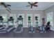 Modern fitness center with treadmills and ellipticals at 5509 Coachwood Cv, Bradenton, FL 34211