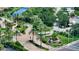 Aerial view of community entrance and landscaping at 5846 Cavano Dr, Sarasota, FL 34231