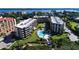 Stunning aerial view of the community, showcasing its prime location and amenities at 8779 Midnight Pass Rd # 504H, Sarasota, FL 34242