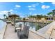 Community boat dock with seating area; steps to the water at 5955 Midnight Pass Rd # 4E, Sarasota, FL 34242