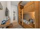 bedroom with built-in bunk beds and access to bathroom at 112 Maple Ave, Anna Maria, FL 34216