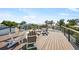 Relaxing rooftop deck with ocean view and seating at 112 Maple Ave, Anna Maria, FL 34216