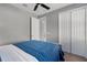 Serene bedroom with a full bed and en-suite bathroom at 11550 Blackfin St, Venice, FL 34292