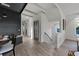 Modern hallway with elevator and staircase access at 150 Grant Dr, Sarasota, FL 34236